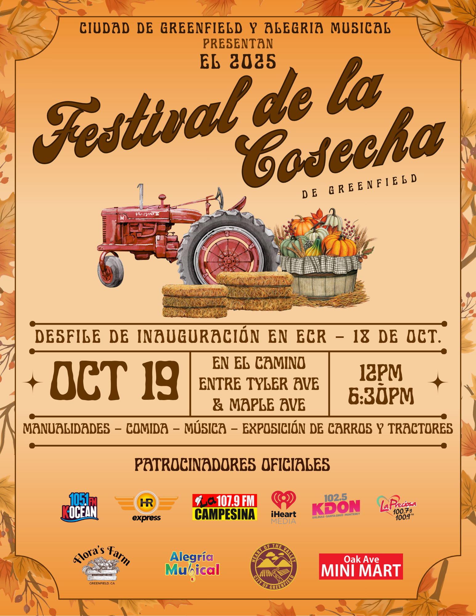 Harvest Festival 2025 Spanish Flyer